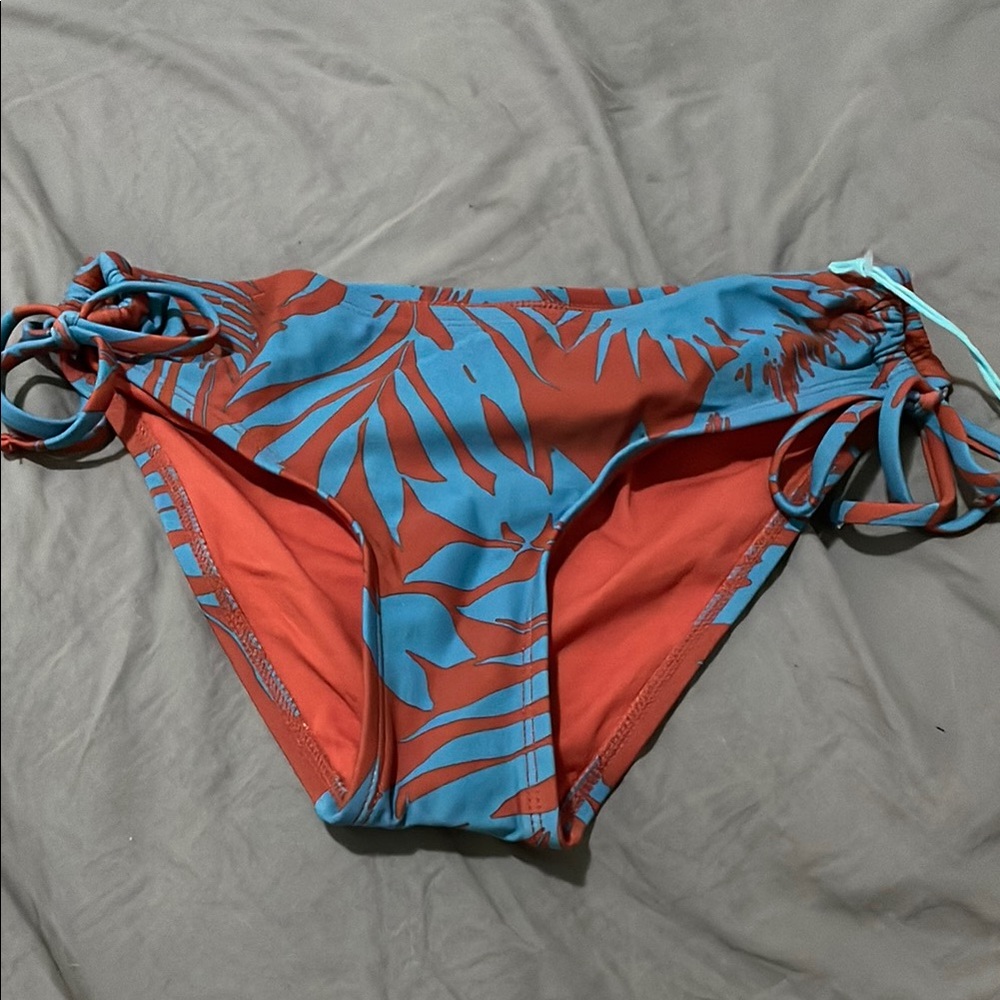 Kona Sol Blue and Red Bikini Bottom